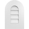 Ekena Millwork Round Top Surface Mount PVC Gable Vent: Non-Functional, w/ 3-1/2"W x 1"P Standard Frame, 12"W x 18"H GVPRT12X1801SN - alternate 1